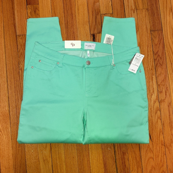 Celebrity Pink Mint Green Women's Jeggings - Picture 1 of 2